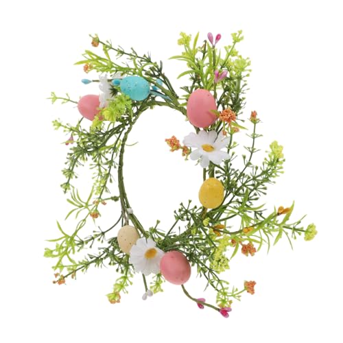 Luxshiny Anillo De Vela De Pascua Decoración De Mesa para Fiesta Artificial Diseño De Guirnalda De Huevos Adorno De Primavera para Casa De Campo
