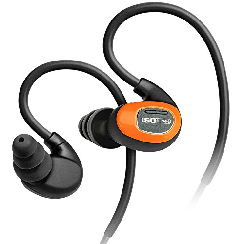 Isotunes Pro Bluetooth Earplug Headphones, 27 Db Noise Reduction Rating, 10 Hour Battery, Noise Cancelling Mic, Osha Compliant Bluetooth Hearing Protector (Safety Orange) #TOP2