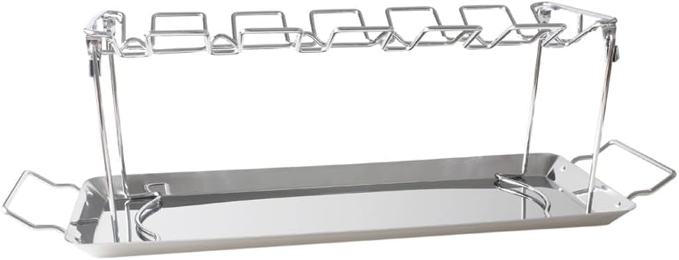 Camping Grill Grilled Chicken Drumsticks Shelf, Barbecue Grill with Bottom Plate, BBQ Tool for Outdoor Cooking Hiking Picnics or Any Outdoor Event Outdoor Grill