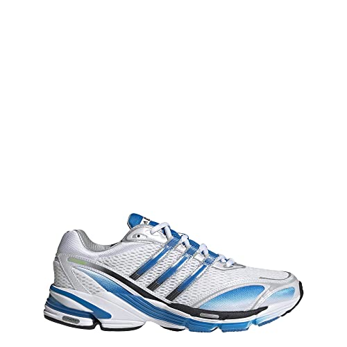 adidas Originals Mens Supernova Cushion 7 Shoes, Cloud White/Blue Rush/Semi Solar Green