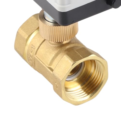 Valvola a Sfera Motorizzata 2 Fili 2 Vie Normalmente Chiusa DN25 Ottone ABS DC 12V a 24V Accessorio Valvola a Sfera Elettrica Motore Sincrono Filettatura del Tubo 1in IP54