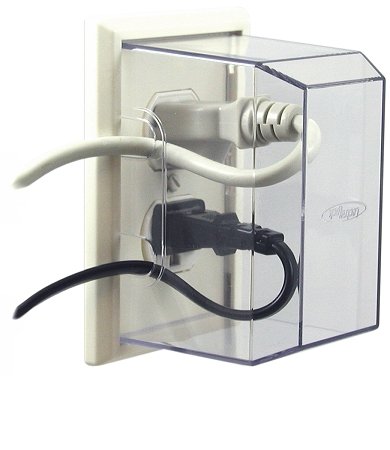 LectraLock - Baby Safety Electrical Outlet Cover - Duplex Style (single screw type) - Deep Cover