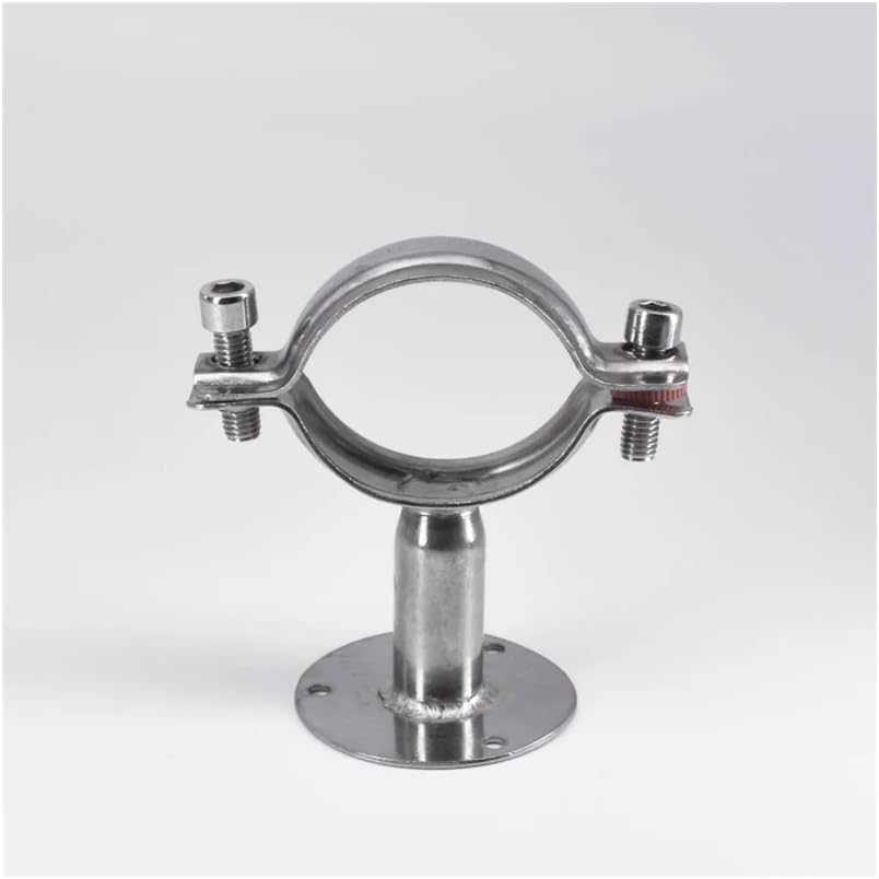 54-57mm 2.25" 57mm Pipe Hanger Bracket Clamp Support Clip With Base Plate 304 Stainless For Beer Brewing L=50mm