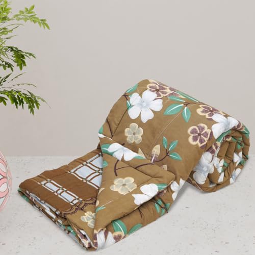 Image of Utopia Bedding AC Comforter Made of Microfiber 200 GSM Duvet for Double Bed /Quilt Blanket Lightweight for All Weather - Floral Design - 220x240 cm