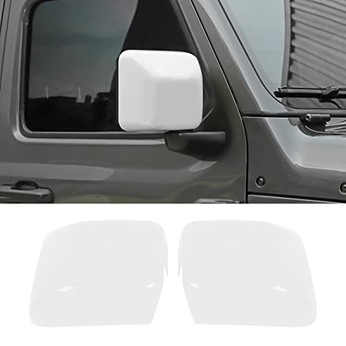 Coque rétroviseur Jeep Wrangler JL finition blanche haut de gamme rigide - 2
