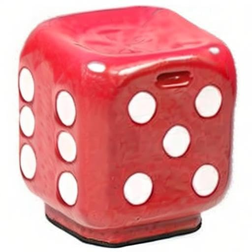 Image of Dice Shaped Stool, Red, Novelty Furniture for Kids and Adults