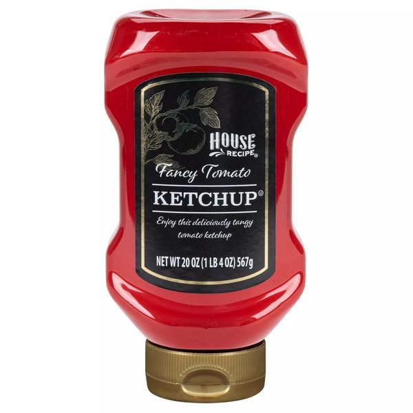 House Recipe Tomato Ketchup – 16 Pack, 20 oz Squeeze Bottles (Upside Down) – Thick, Tangy, Premium-Quality Ketchup for Food Service, Restaurants, and Bulk Use