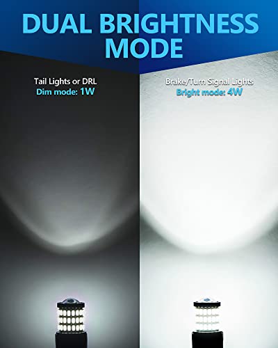 Yorkim 1156 Led Bulb White, Bright 58Smd-3014&3030 Chipsets, 7506 Ba15S P21W 1003 1141 Led Bulbs With Projector Replacement For Car Led Turn Signal Blinker Lights Backup Tail Brake Lights, Pack Of 2 #TOP4