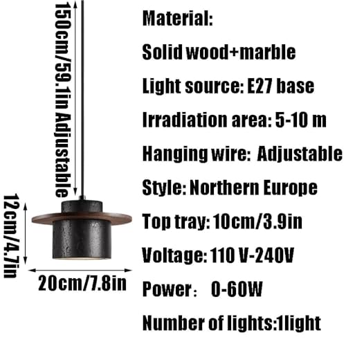 Suspension en marbre E27 personnalisable pour éclairage de plafond - 7