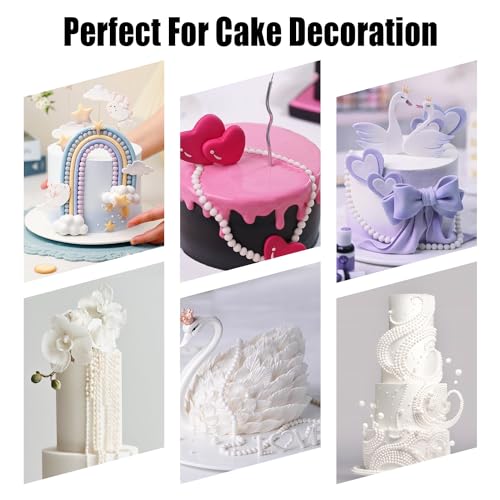 KALAIEN Pearl Silicone Mold,Semi Sphere Fondant Border Molds,Knit Rope Silicone Mold Clay Mold with String Silicone Fondant Mold for Cake Decorating Bubbles Moulds Set of 3 (pearl) by KALAIEN - Used condition - Image 8