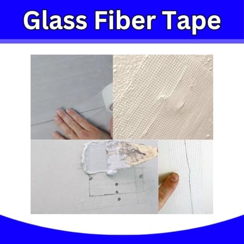Image of Self Adhesive | 60 GSM (2 INCH X 50 MTR) Fiber Mesh Drywall Tape | Glass Fiber Mesh Tape for Wall Crack Repair, Drywall Joints, Plastering & Waterproofing Adhesive