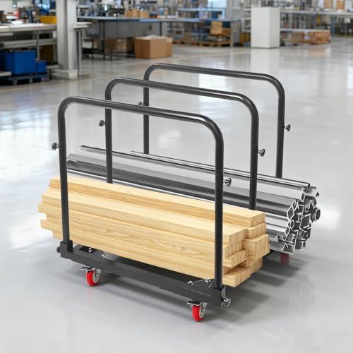 Carretilla de panel de acero capacidad 1400 lbs 4 ruedas miniatura 4