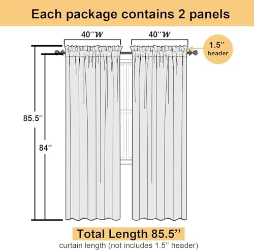 Lecloud Leia Dark Gold Sheer Curtains 84 Inches Long 2 Panels, Jacquard Textured Semi Sheer Rod Pockets Window Curtains with Leaf, Airy Gauzy Drapes for Bedroom Living Room, 40 W x 84 L