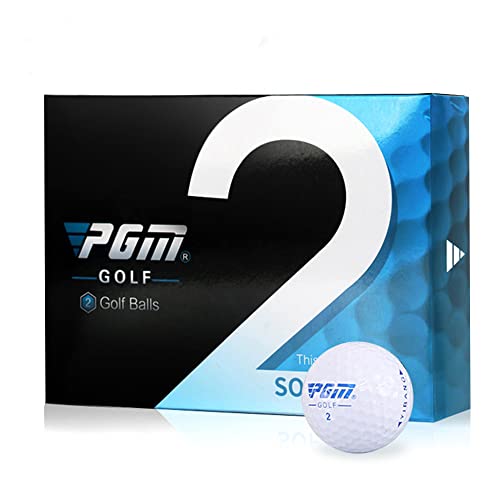 TDOO Durable Distance Golf Balls - 12 Pack - White, Soft Pro...