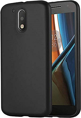 Image of Mobile Back Cover Case for Moto G4 Plus (Silicone Case|CameraProtection|Black SC1510)
