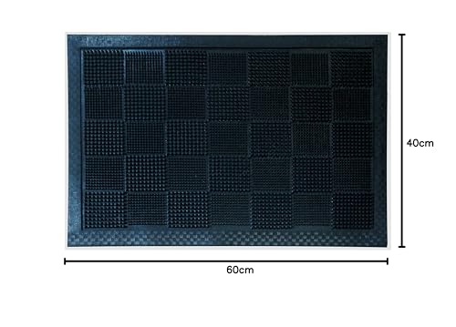 ID 5503406007 Pins Mix Matte Rubber Door Mat 60 x 40 x 0.7 cm Black, 40 x 60 cm (Rectangular) - Image 3