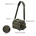 TRANMERCE Fishing Gear Bag, Adjustable Shoulder Waist Straps, Removable Partition, Mesh Pockets, for Outdoor Fishing Enthusiasts (OD Green)