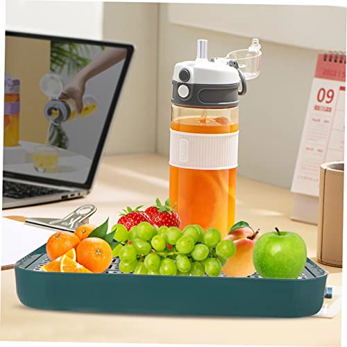 Hemoton Teacup Draining Tray Fruit Trays Teacup Set Condiment Serving Tray Dish Drying Trays Dish Drain Board Kitchen Tea Pot Tray Detachable Drain Tray Multi-Function Draining Tray Green #TOP4
