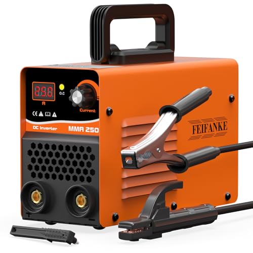 Image of FEIFANKE 250A Stick Welder 110V, Mini Display Digital Inverter Welder, IGBT DC Portable ARC Welder with Fixed Hot Start, Arc Force, Anti-Stick, Portable MMA ARC Welder Machine Home DIY