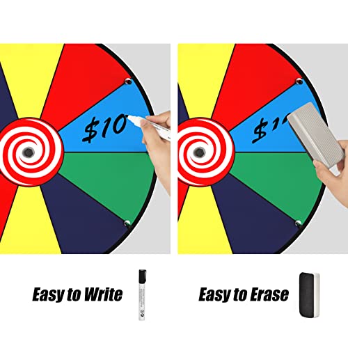 Abitcha 16-Inch Spinning Prize Wheel, 10 Slots Floor Spinner With Heavy Duty Tripod Stand Base - Adjustable Height Tabletop Spin Roulette Wheel For Win Fortune Spin Games At Carnival, Trade Show #TOP4