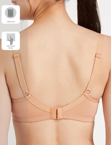 Image of Amazon Brand - Symbol Women's Cotton Stretch Non Padded Wire Free Full Coverage Minimizer Bra
