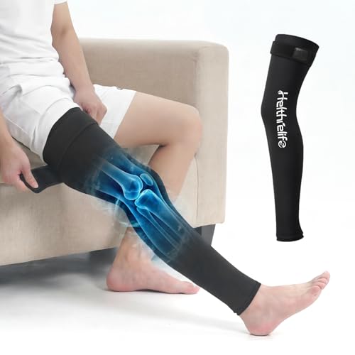 Entire Leg Ice Pack Wrap for Cold & Hot Therapy 360 Full Leg Ice Sleeve