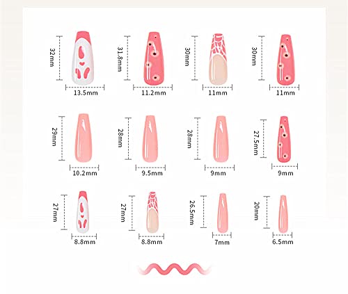 Sither 24Pcs Halloween False Nails Spider Pattern Nails Glue On Punk Press On Nails Long Fake Nails Nails For Women Nail Art On Party(Style 2) #TOP4
