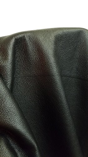 Black Upholstery Pebble Grain Cowhide Leather Various Size (20