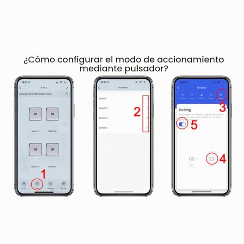Miniatura 7 de Punxasl 4ch Smart Relay Switch Module Wifi Control Interruptor Tuya Smart Life, Voice Y 433mhz Rf Remote Control Module Compatible Con Alexa Y Google Home Usb 5v Ac Dc 7-32v