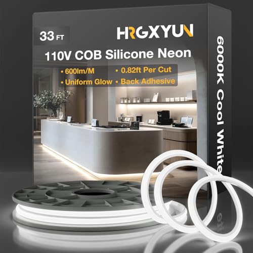 Tira LED COB 110V 10m Blanca impermeable con adhesivo miniatura 1