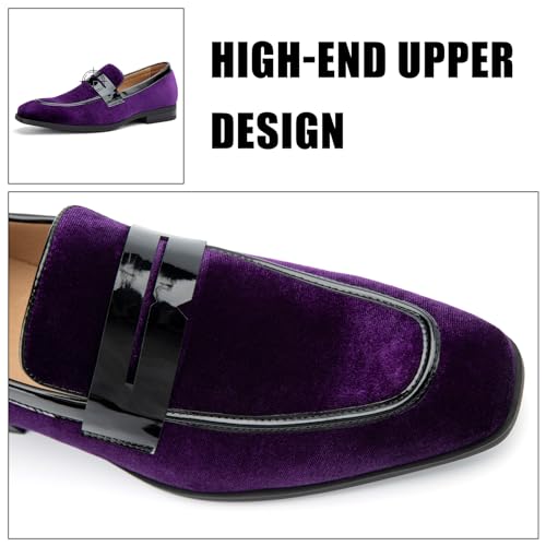 Image of JITAI Mens Velvet Loafers Dress Shoes Loafers for Men Tuxedo Suit Shoes