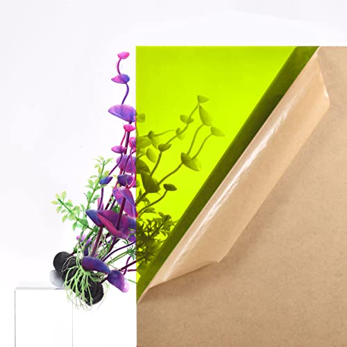 Image of DMiotech 12 inch x 12 inch 3mm Thick Plastic Acrylic Board Acrylic Sheet PMMA Acrylic Board for Craft DIY Display Project Sign Blank Green Clear