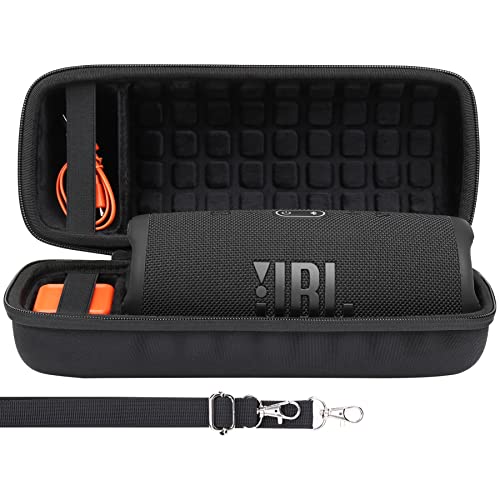 Co2Crea Hard Travel Case Replacement For Jbl Charge 4 / Charge 5 Waterproof Bluetooth Speaker (Black Case) #TOP1