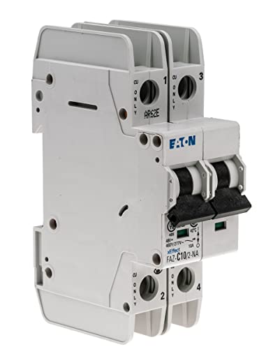 Interruptor magnetotérmico Eaton FAZ 2P 10A para evitar sobrecargas eléctricas