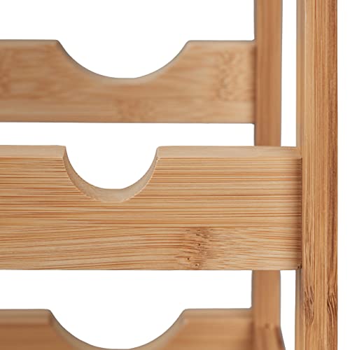 Relaxdays Botellero, Estante 12 Botellas, Vinoteca Bambú, Mueble Vino, Cocina y Bar, 30 x 45 x 23,5 cm, Natural - imagen 6