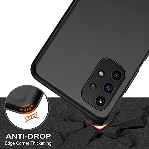 TesRank Samsung Galaxy A32 4G Case, Soft TPU Cover Matte [Anti-scratch] [Anti-fingerprint] for Samsung Galaxy A32 4G-Black