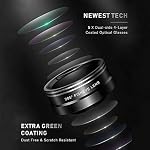 Phone Camera Lens Kit 4 in 1, COSULAN Attachment Lens for Smartphone, 22X Telephoto Lens, 205° Fisheye Lens, 4K HD 0.67X Wide Angle Lens, 25X Macro Lens, Works with iPhone and Android Phone