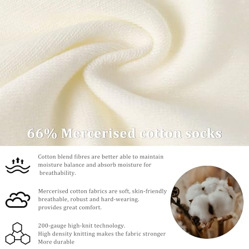 Wildarms Womens Cotton Dress Socks - Soft Thin Crew Socks for Business Trouser Casual Everyday Wear 6 Pairs4