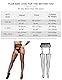 comeondear Sexy Strumpfhosen Ouvert für Damen Strapsstrumpfhose Große Größen Elastische Strapsstrümpfe High Waist Fishnet Stockings Netzstrümpfe Strümpfe für Strapse Dessous(Schwarz,L-XXL)