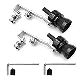 2PCS Turbo Sound Whistle, Aluminum Alloy off Valve Muffler Whistle, Car Roar Maker Tail Whistle, Car Turbo Blow off Simulator Whistler for Most Cars (Black)