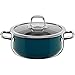 Silit Compact 4-Piece Induction Saucepan Set with Glass Lid, Silargan Functional Ceramic, Induction Pots Set, Nickel-Free, Petrol Blue