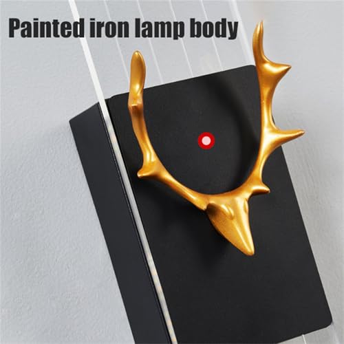Apliques de pared interior dorados con diseño minimalista de cornamenta LED 3