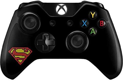 Skinit Decal Gaming Skin Compatible with Xbox One Controller - Officially Licensed DC Comics Superman Logo Background Pattern Design