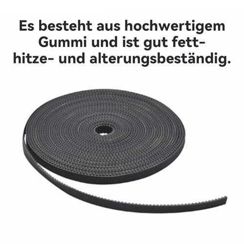 VZU 5M Länge Zahnriemen GT2 6 mm Breit, 2 mm Pitch für Creality Ender 3 Ender 3 Pro Ender 3 V2 CR-10 Anycubic Kobra CNC 3D-Drucker Offener 2GT Riemen mit Kupferhülsen