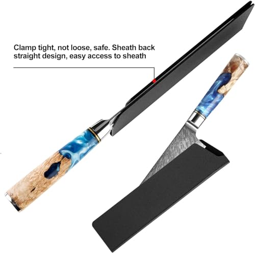 لوياو طقم غطاء حماية لشفرات السكاكين، طقم غمد سكين للشيف، أغطية واقية قوية إضافية لشفرات السكاكين، لون أسود، قطعتين عالميتين مقاومتين للماء