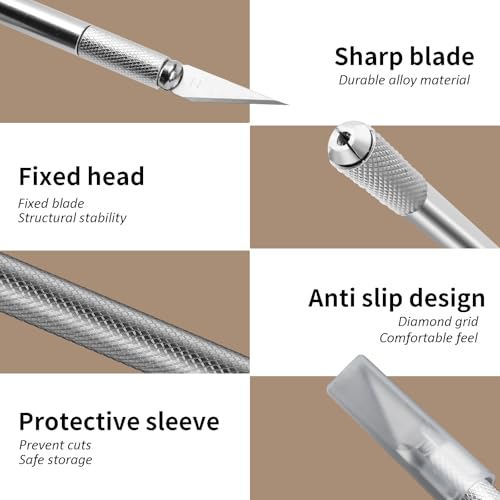 Furneet Premium Bread Lame - Sourdough Scoring Tool Kit with 21 Blades, Safety Cover, 2 Finger Sleeves, Pattern String - Stainless Steel Dough Scorer Knife for Artisan Bread Baking — view 5