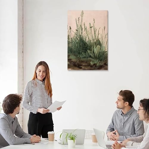 La Grande Pièce de Gazon affiche nature herbe impression sur toile vintage estampe murale déco - 5