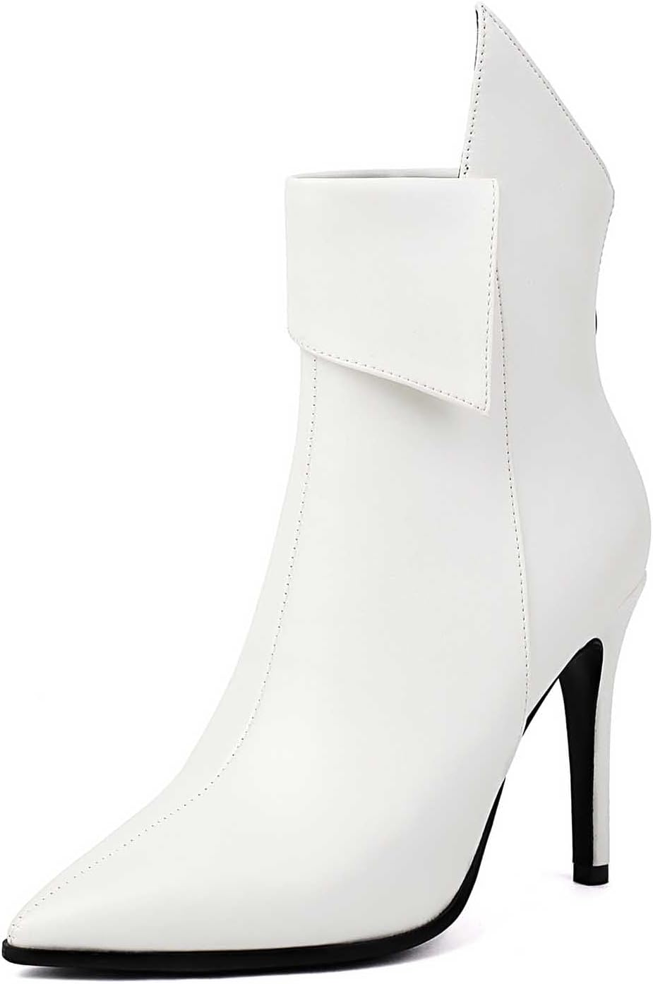 Boots for Women Stiletto Pointed Toe Back Zipper Fashion Winter Fall Short Booties Simple Elegant Sparkly Catwalk Work Boots
