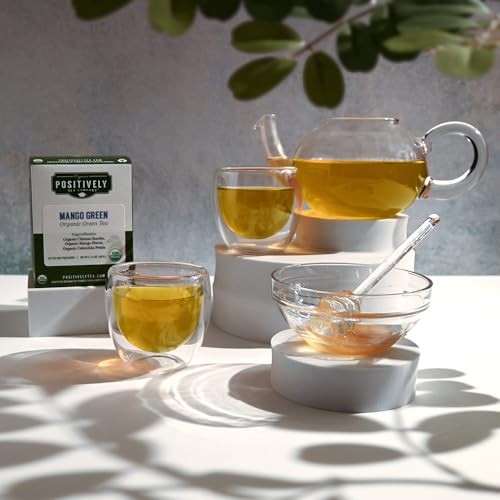 Image of Positively Tea, Organic Mango Green Tea Bags, 20 Count