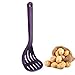 Asdirne Schiacciapatate, Utensile Schiacciapatate con PE Alimentare e Manico in Gomma Morbida, Può Essere Usato Come un Cucchiaio di Erogazione, 24CM, Viola